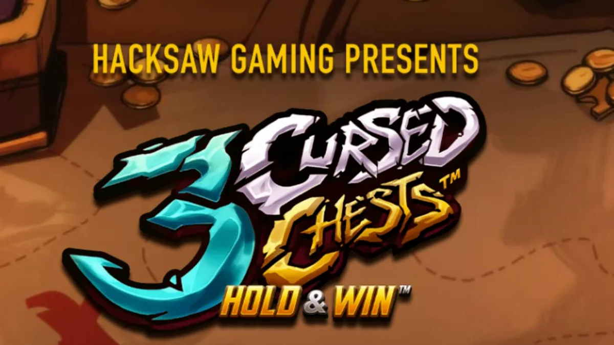Tampilan visual slot 3 Cursed Chests dengan tema bajak laut dan peti harta karun